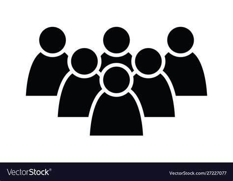 6 People Icon Group Persons Simplified Human Vector Image