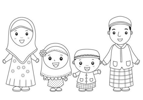 Gambar Mewarnai Anak Muslim Mewarnai Gambar Buku Mewarnai Kartun Gambar