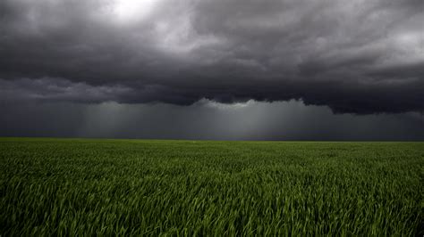 Storm Approaching Over An Endless Green Field In Colorado Oc 5472 X