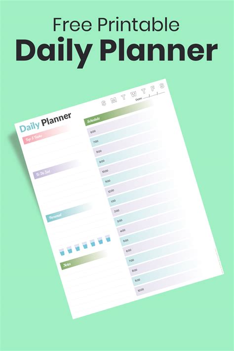 Techarticlesbd Free Printable Daily Planner Template Pdf Free Download