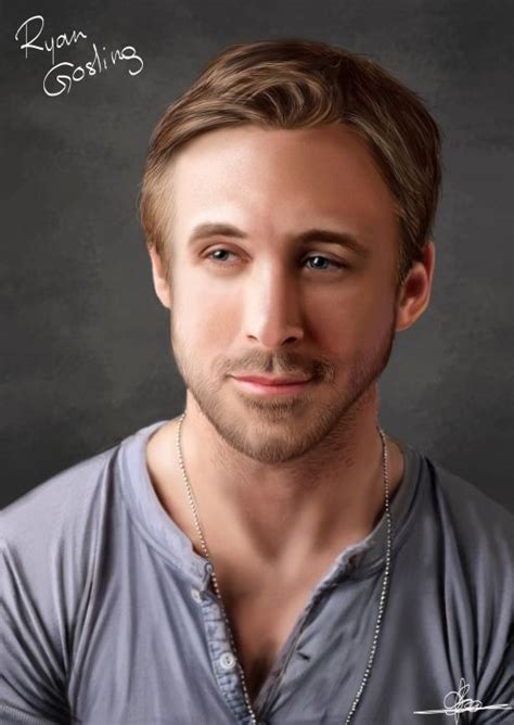 Ryan Gosling By Lilys Celebrity Portraits Ryan Gosling Online Gallery Movie Stars Famous