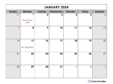 2024 Printable Calendar One Page With Holidays Dell Moreen