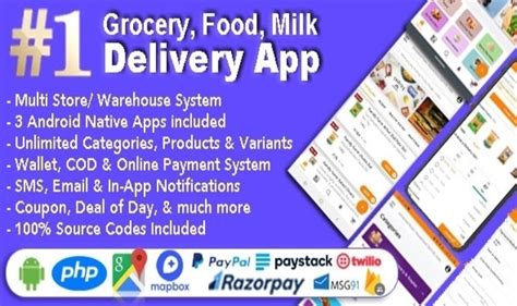 The above cost that mention is only for readymade grocery. Grocery and Vegetable Delivery Android App with Admin ...