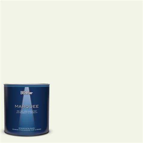 Behr Marquee 1 Qt Gr W10 Calcium Satin Enamel Interior Paint And