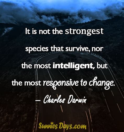 It Is Not The Strongest Species That Survive Nor The Most