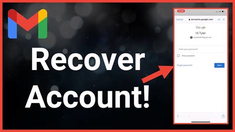 How To Recover Gmail Account Password Youtube