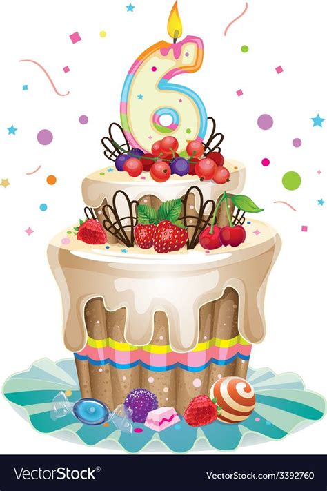 I wish you a very happy 6th. Happy Birthday cake 6. Download a Free Preview or High Quality Adobe Illustrator Ai, EPS, PDF ...