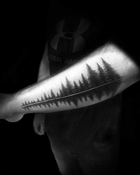 Tattoo Trends 50 Tree Line Tattoo Design Ideas For Men Timberline