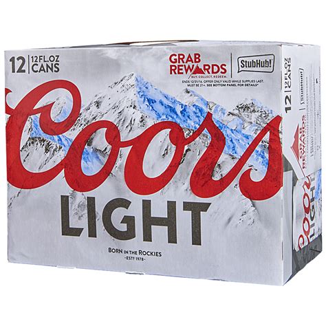Coors Light Lager Beer Pack 12 Fl Oz Cans Abv Mx