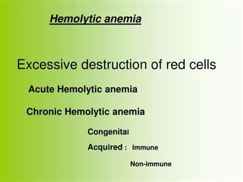 Ppt Hemolytic Anemia Powerpoint Presentation Free Download Id9701188
