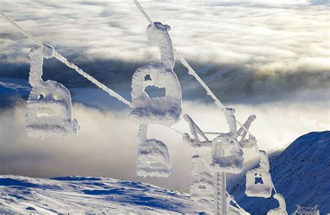 Picture Of The Day Snow Covered Ski Lift In Sweden