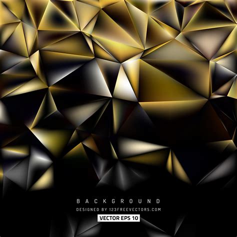 Looking for the best wallpapers? Black Gold Polygonal Background Design