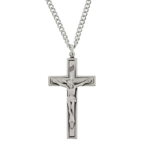 Sterling Silver Crucifix With 24 Chain The Catholic Company®