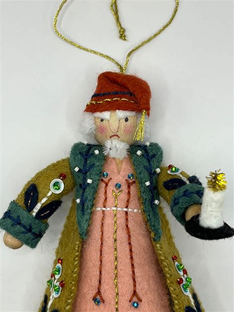 Felt Ebenezer Scrooge Ornament Handmade Christmas Carol Etsy
