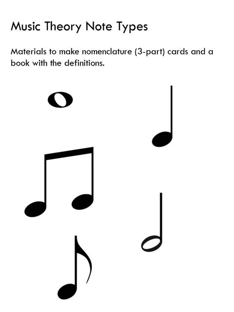 Music Notes 3 Part Cards Theory Note Values Made By Teachers Music