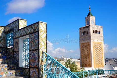 View Of Famous Mosque In Tunis Tunisia Stock Image Image Of Muslim