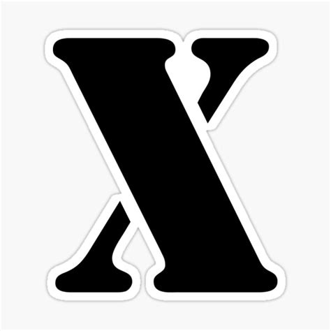 Stencil Capital Letter X Sticker For Sale By Georgebanks Redbubble