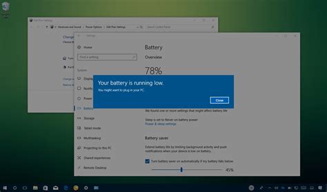 How To Change Low Battery Notification Settings On Windows 10