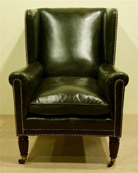 Early 19th century period regency rosewood library armchair. Antique Regency Leather Armchair in Manner of Gillows ...