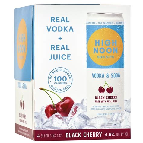 High Noon Black Cherry Vodka And Soda 355ml 4 Pack Elma Wine And Liquor
