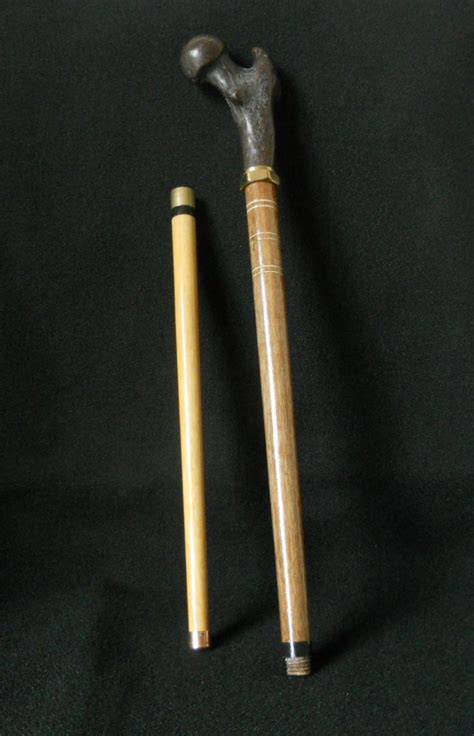 Steampunk Relics Steampunk Cane Walking Stick With Bronze Femur Handle
