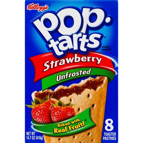 Pop Tarts Unfrosted Strawberry Toaster Pastries 8 Ea Toaster Pastries And Breakfast Bars