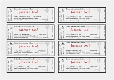 Event Ticket Template Word Template Business Format