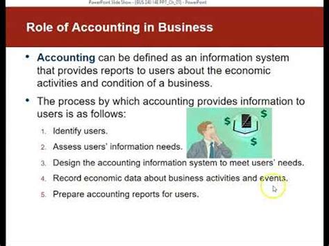 Introduction To The Role Of Accounting In Business Youtube