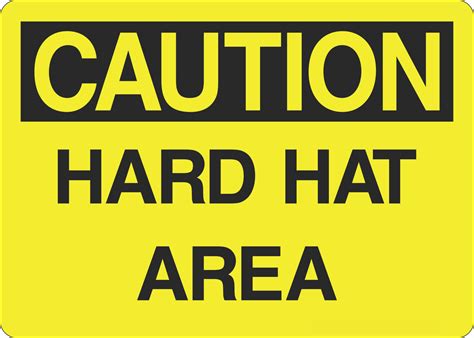 Caution Sign Hard Hat Area 5s Supplies Llc