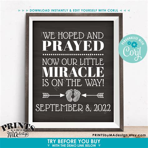 Pregnancy Announcement We Hoped And Prayed Our Little Miracle Is On