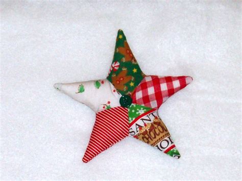 Colorful Patchwork Star Ornament 5 Diameter Etsy