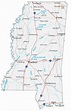 Mississippi Map â€“ Roads & Cities - Large MAP Vivid Imagery-12 Inch BY ...