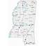 Mississippi Map â€“ Roads & Cities  Large MAP Vivid Imagery 12 Inch BY