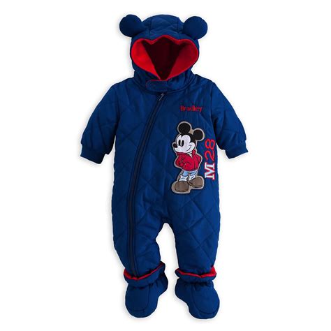 Mickey Mouse Hooded Snowsuit For Baby Personalizable Disney Baby