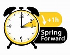 Summer time. Daylight saving time. Spring forward alarm clock vector ...