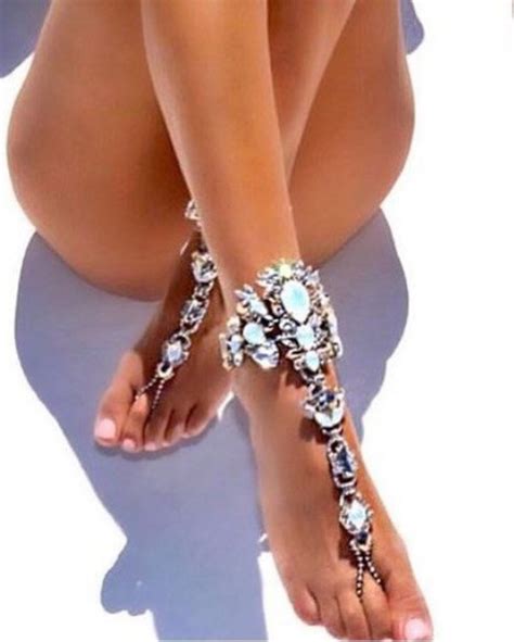 Jewels Body Kandy Couture Foot Chain Body Chain Barefoot Sandals Footless Beach Wedding