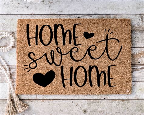 Home Sweet Home Funny Doormat Housewarming T Welcome Etsy