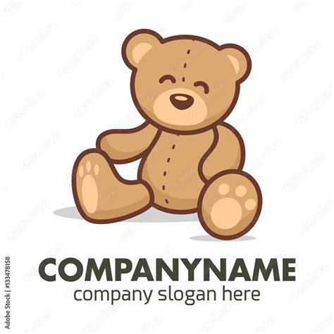Teddy Bear Logo Icon Vector Template Stock Vector Adobe Stock