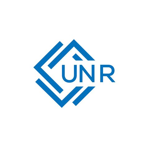 UNR technology letter logo design on white background. UNR creative
