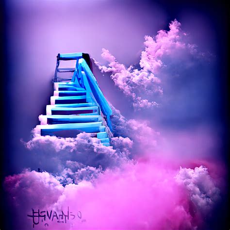 Artstation Purple Clouds And A Stair Way Artworks
