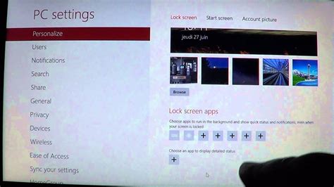 Windows 8 Customize Lock Screen Notifications And Details Youtube