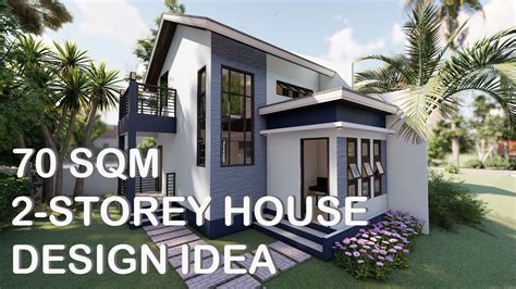 70 Sqm 2 Storey House Design Idea Konsepto Designs Youtube