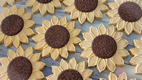 Sunflower Cookies By Emmas Sweets Sunflower Cookies Flower Cookies