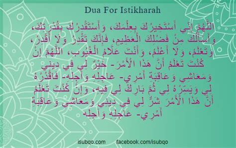 Dua Istikhara And What You Need To Know Isubqo