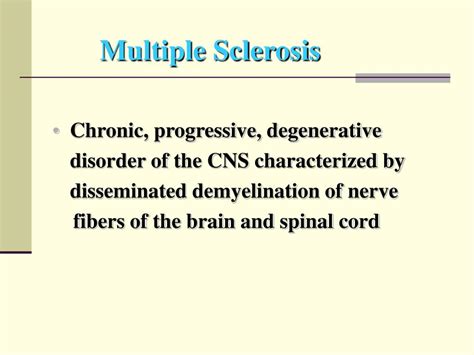 Ppt Multiple Sclerosis Powerpoint Presentation Free Download Id