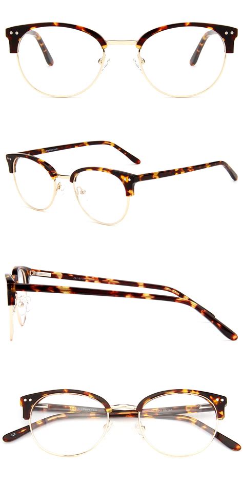 yc 2007 tortoise these glasses feature a hand polished acetate browline with a oval lens the