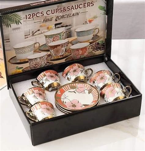 Pcs Cup And Saucers L Ceramic Coffee Cup Saucer L Gift Box Set Tea