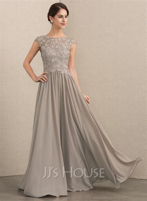 A Line Scoop Neck Floor Length Chiffon Lace Mother Of The Bride Dress 008164062 Jj S House