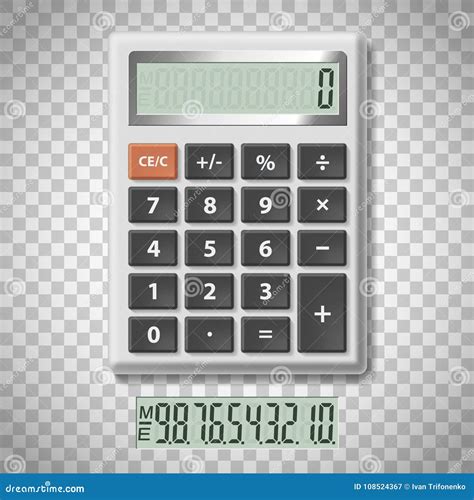 Digital Calculator With Numbers Stock Vector Illustration Of Digital