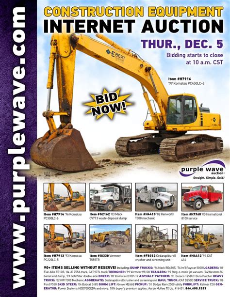Construction Equipment Auction December 5 2013
